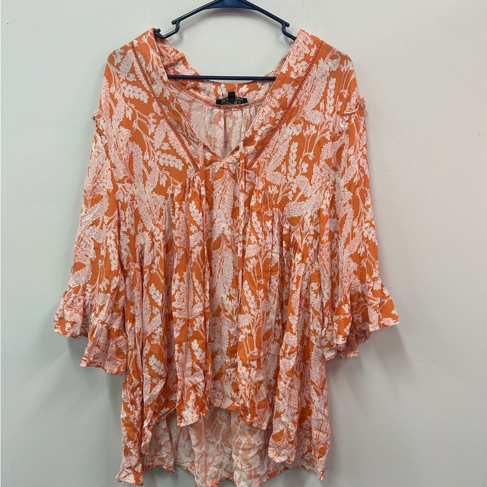 Rachel Zoe Orange Floral Women's Blouse